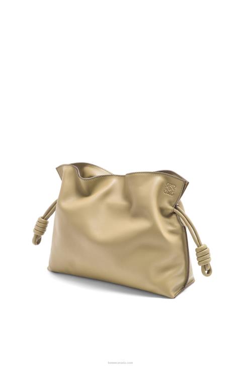 Loewe Flamenco clutch in nappa calfskin 688V424 Women Clay Green