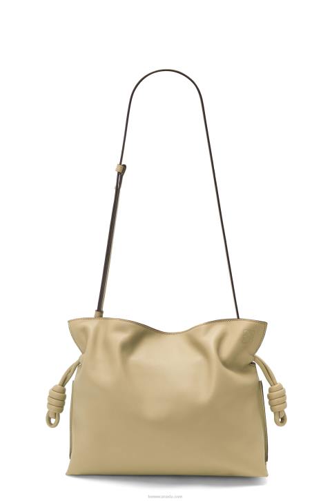 Loewe Flamenco clutch in nappa calfskin 688V424 Women Clay Green