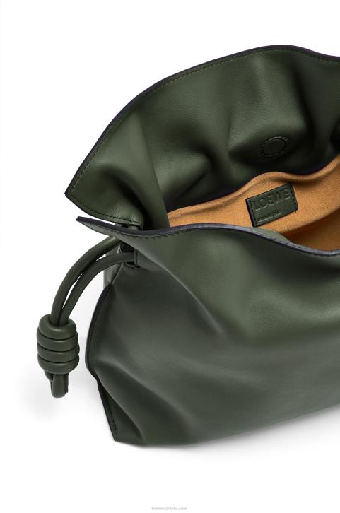 Loewe Flamenco clutch in nappa calfskin 688V428 Women Vintage Khaki