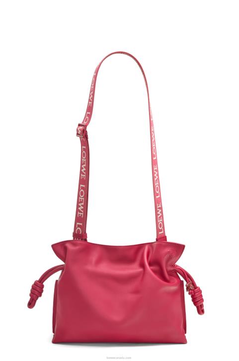 Loewe Flamenco clutch in nappa calfskin 688V445 Women Ruby Red Glaze