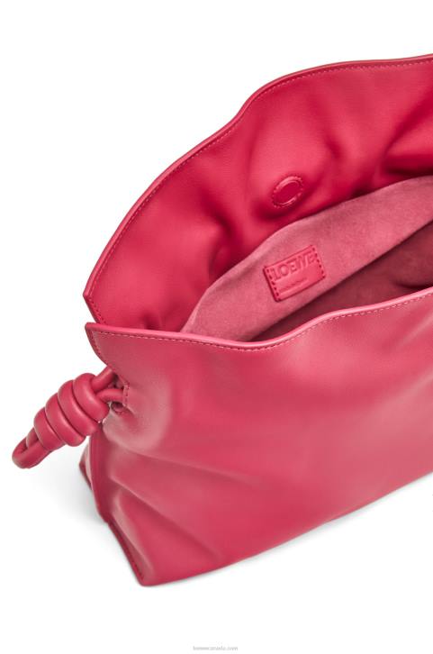Loewe Flamenco clutch in nappa calfskin 688V445 Women Ruby Red Glaze