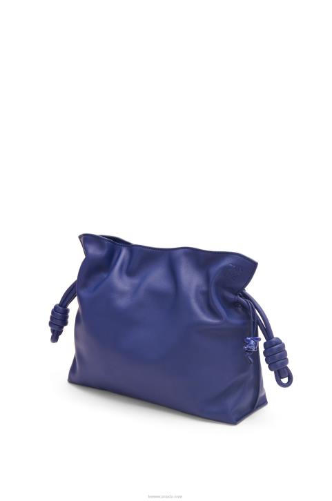 Loewe Flamenco clutch in nappa calfskin 688V529 Women Deep Purple Glaze