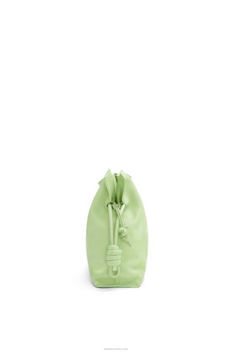 Loewe Flamenco clutch in nappa calfskin 688V532 Women Lime Green Glaze