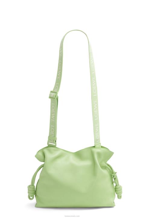 Loewe Flamenco clutch in nappa calfskin 688V532 Women Lime Green Glaze