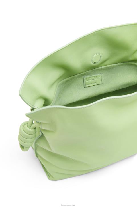 Loewe Flamenco clutch in nappa calfskin 688V532 Women Lime Green Glaze