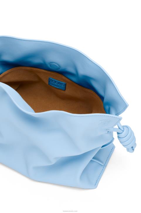 Loewe Flamenco clutch in nappa calfskin 688V539 Women Dusty Blue