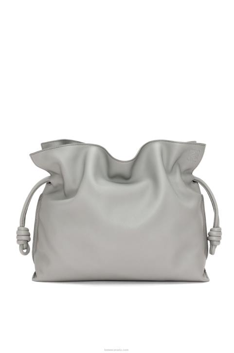 Loewe Large Flamenco clutch in nappa calfskin 688V189 Women Pearl Grey