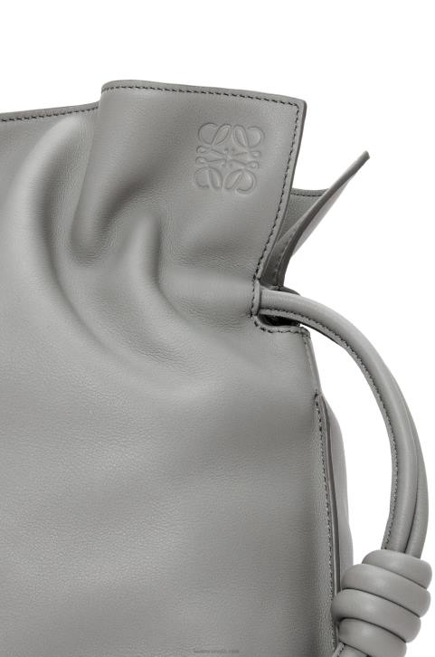 Loewe Large Flamenco clutch in nappa calfskin 688V189 Women Pearl Grey