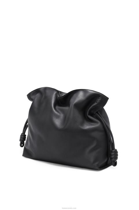 Loewe Large Flamenco clutch in nappa calfskin 688V411 Women Black