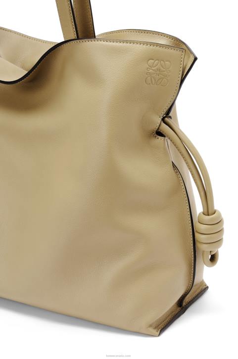 Loewe Large Flamenco clutch in nappa calfskin 688V423 Women Clay Green