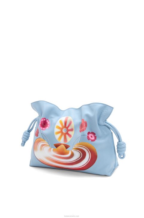 Loewe Maruja Mallo Flamenco clutch in nappa calfskin 688V361 Women Dusty Blue