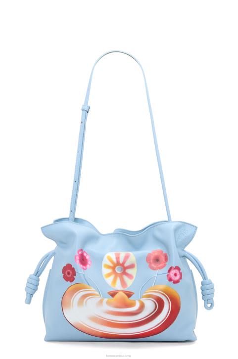 Loewe Maruja Mallo Flamenco clutch in nappa calfskin 688V361 Women Dusty Blue