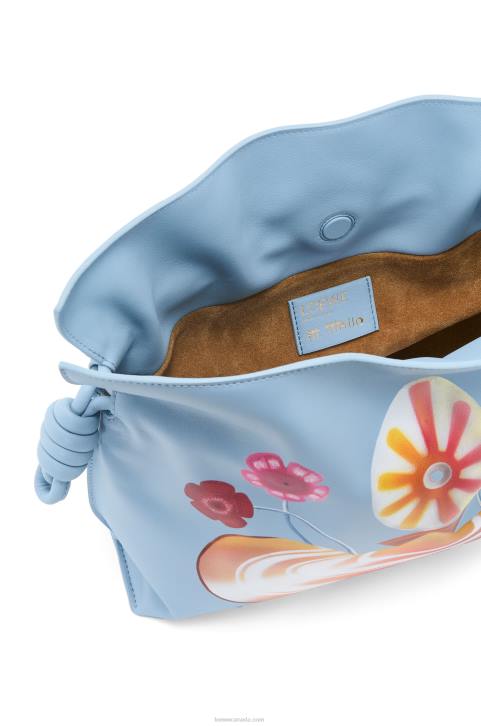 Loewe Maruja Mallo Flamenco clutch in nappa calfskin 688V361 Women Dusty Blue