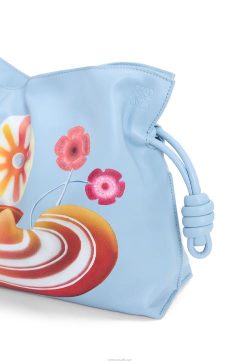 Loewe Maruja Mallo Flamenco clutch in nappa calfskin 688V361 Women Dusty Blue