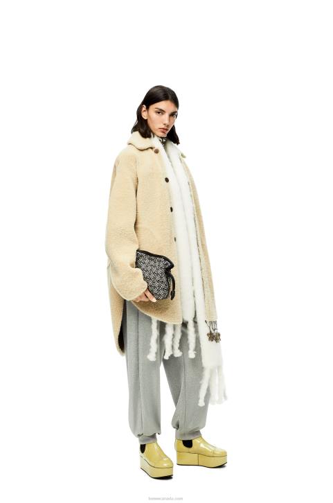 Loewe Mini Flamenco clutch in Anagram jacquard and calfskin 688V292 Women Navy/Black