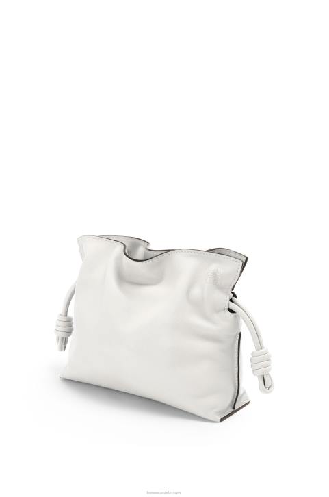 Loewe Mini Flamenco clutch in nappa calfskin 688V207 Women Soft White