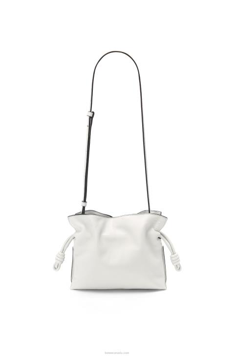 Loewe Mini Flamenco clutch in nappa calfskin 688V207 Women Soft White