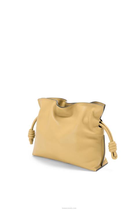 Loewe Mini Flamenco clutch in nappa calfskin 688V208 Women Dark Butter