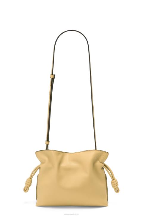 Loewe Mini Flamenco clutch in nappa calfskin 688V208 Women Dark Butter