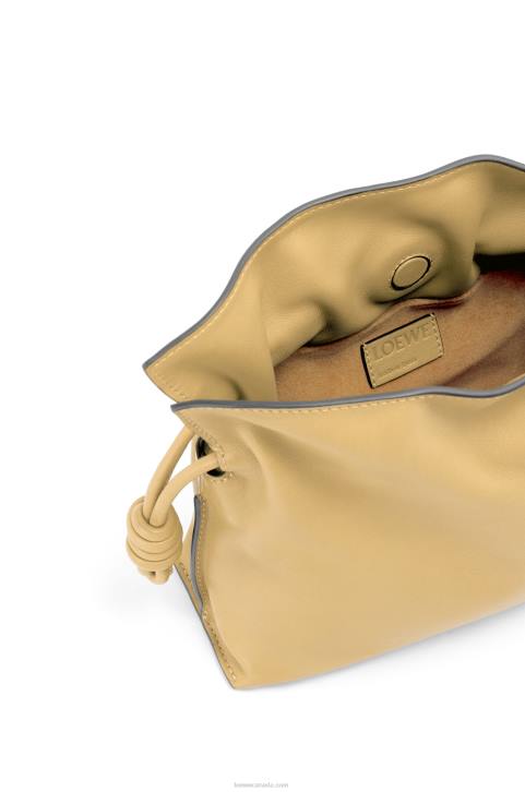 Loewe Mini Flamenco clutch in nappa calfskin 688V208 Women Dark Butter