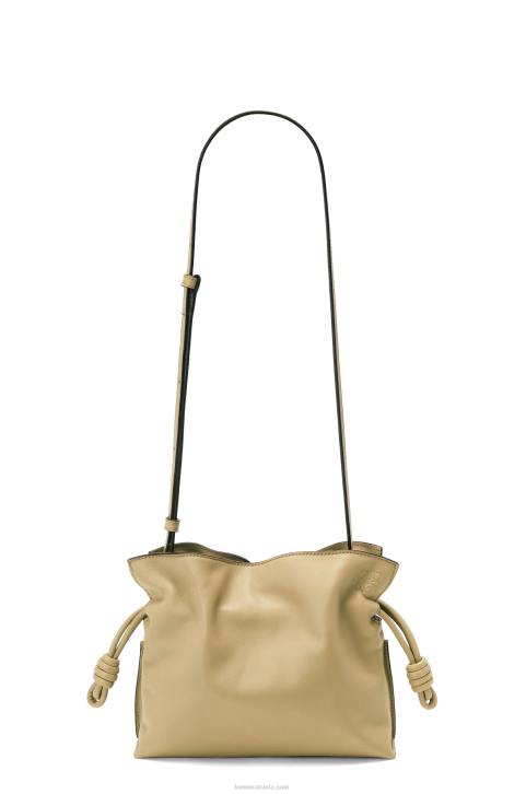 Loewe Mini Flamenco clutch in nappa calfskin 688V217 Women Clay Green