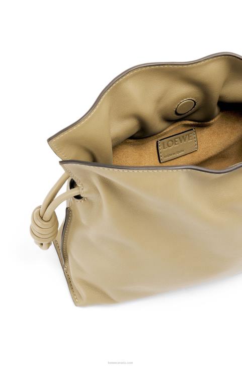 Loewe Mini Flamenco clutch in nappa calfskin 688V217 Women Clay Green