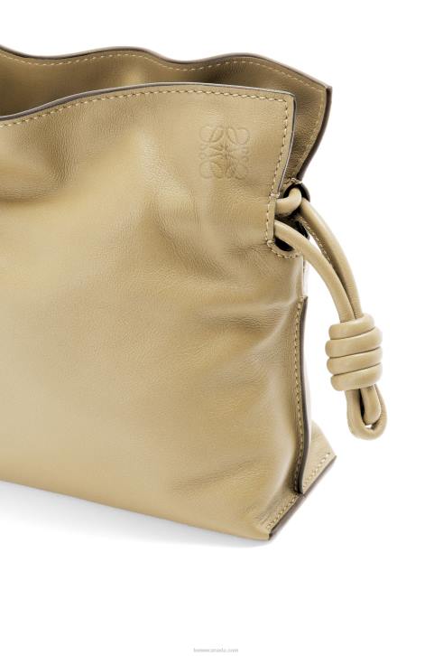 Loewe Mini Flamenco clutch in nappa calfskin 688V217 Women Clay Green