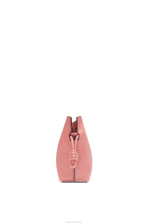 Loewe Mini Flamenco clutch in nappa calfskin 688V267 Women Peach Bloom