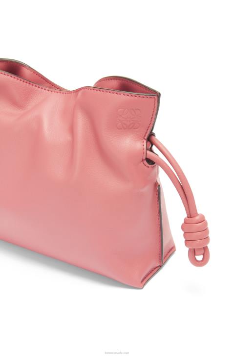 Loewe Mini Flamenco clutch in nappa calfskin 688V267 Women Peach Bloom