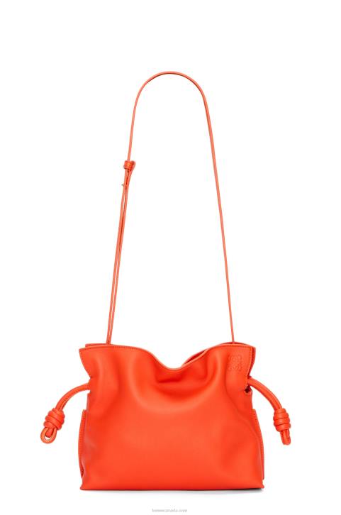 Loewe Mini Flamenco clutch in nappa calfskin 688V320 Women Sunrise Orange