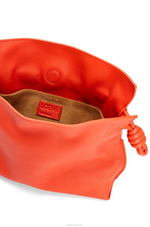 Loewe Mini Flamenco clutch in nappa calfskin 688V320 Women Sunrise Orange