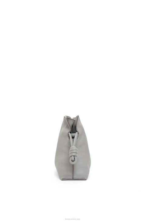 Loewe Mini Flamenco clutch in nappa calfskin 688V328 Women Pearl Grey