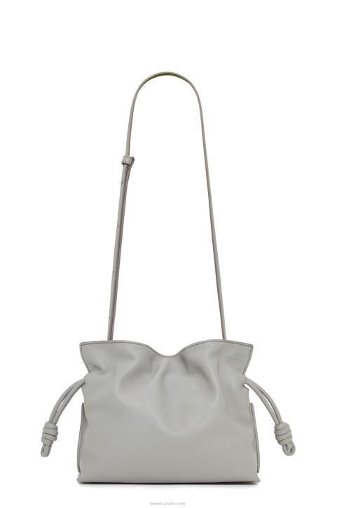 Loewe Mini Flamenco clutch in nappa calfskin 688V328 Women Pearl Grey