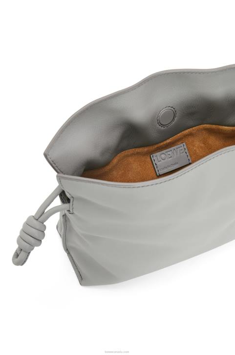 Loewe Mini Flamenco clutch in nappa calfskin 688V328 Women Pearl Grey