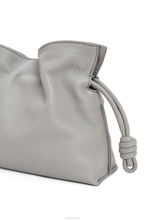 Loewe Mini Flamenco clutch in nappa calfskin 688V328 Women Pearl Grey