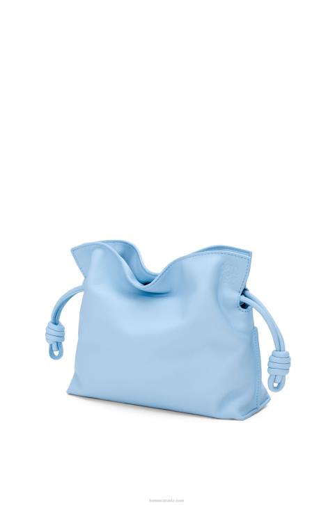 Loewe Mini Flamenco clutch in nappa calfskin 688V330 Women Dusty Blue