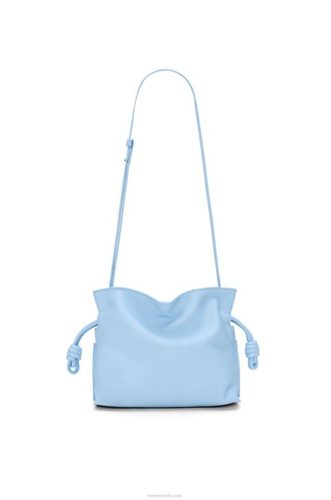 Loewe Mini Flamenco clutch in nappa calfskin 688V330 Women Dusty Blue