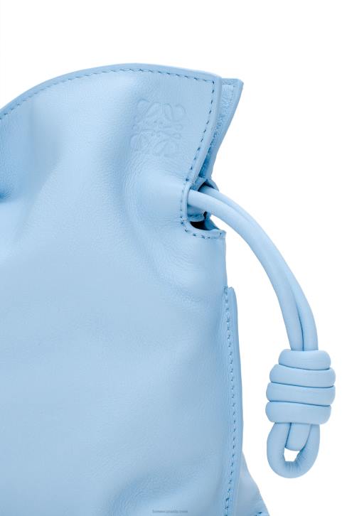 Loewe Mini Flamenco clutch in nappa calfskin 688V330 Women Dusty Blue