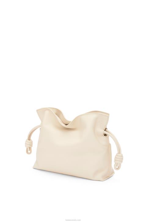 Loewe Mini Flamenco clutch in nappa calfskin 688V331 Women Angora