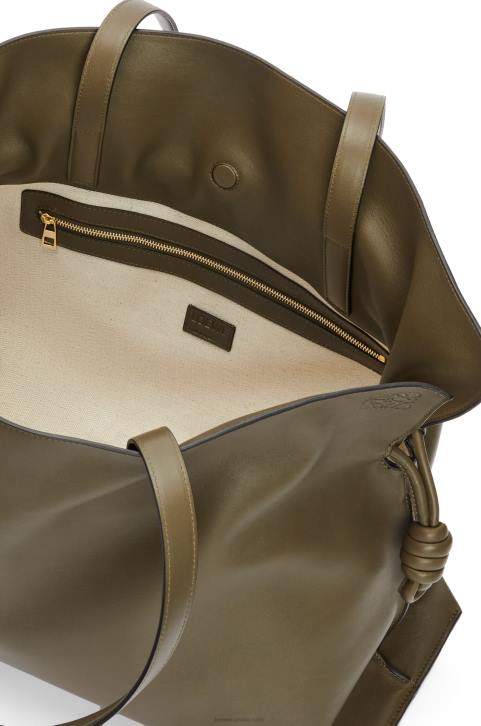 Loewe XL Flamenco bag in nappa calfskin 688V360 Women Dark Khaki Green
