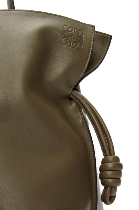 Loewe XL Flamenco bag in nappa calfskin 688V360 Women Dark Khaki Green