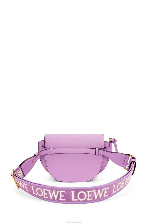 Loewe Mini Gate Dual bag in soft calfskin and jacquard 688V196 Women Guimauve