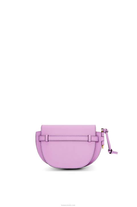 Loewe Mini Gate Dual bag in soft calfskin and jacquard 688V196 Women Guimauve
