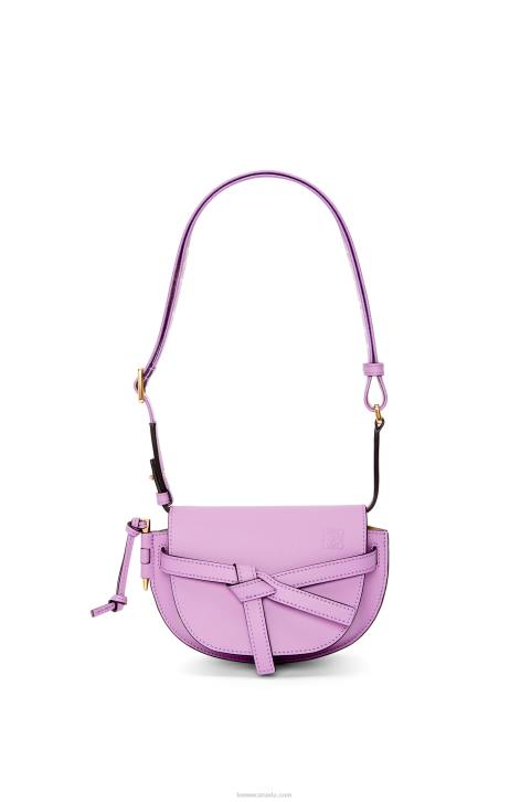 Loewe Mini Gate Dual bag in soft calfskin and jacquard 688V196 Women Guimauve