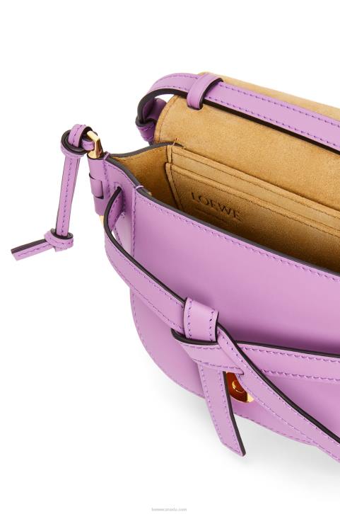 Loewe Mini Gate Dual bag in soft calfskin and jacquard 688V196 Women Guimauve