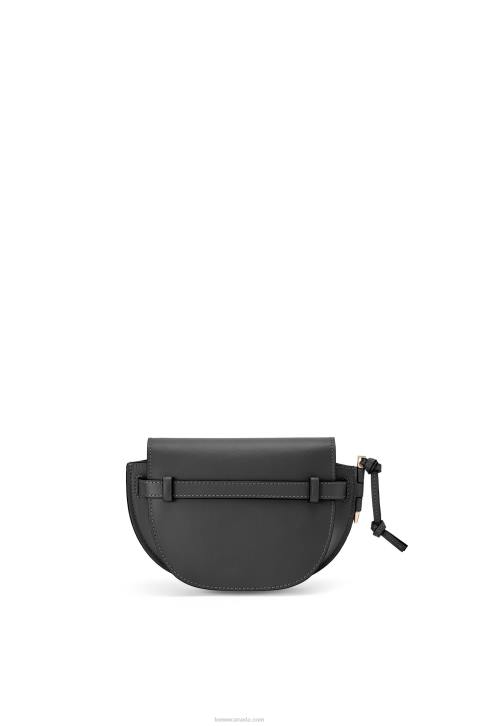 Loewe Mini Gate Dual bag in soft calfskin and jacquard 688V197 Women Black