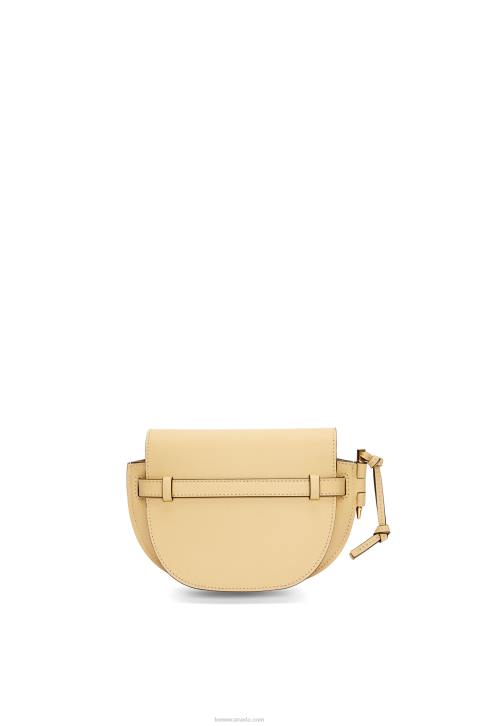 Loewe Mini Gate Dual bag in soft calfskin and jacquard 688V209 Women Butter