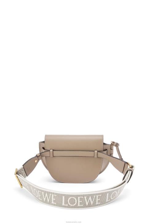 Loewe Mini Gate Dual bag in soft calfskin and jacquard 688V218 Women Sand