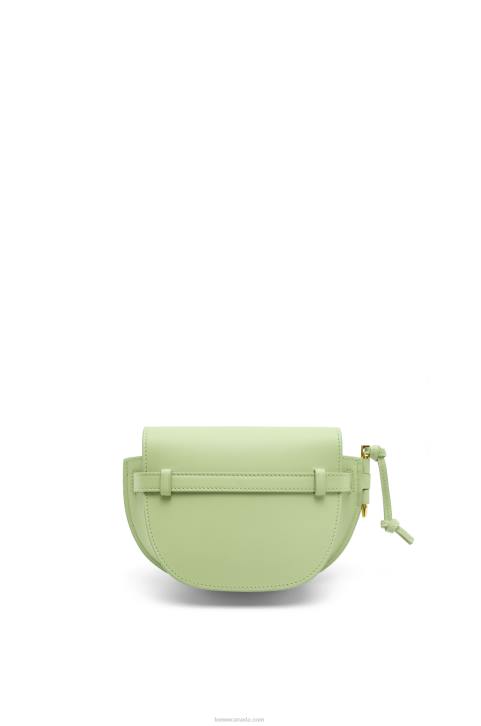 Loewe Mini Gate Dual bag in soft calfskin and jacquard 688V232 Women Light Pale Green