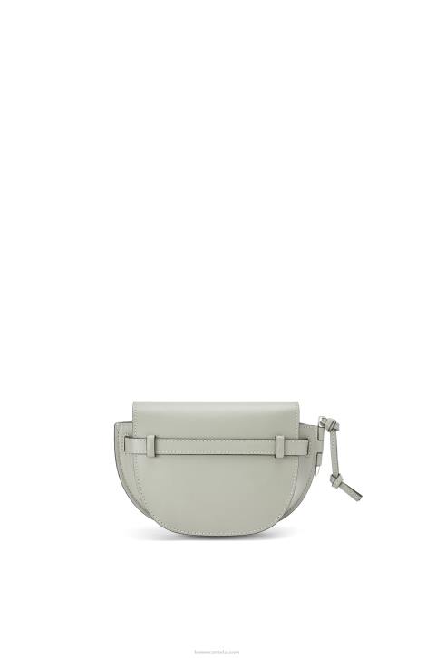 Loewe Mini Gate Dual bag in soft calfskin and jacquard 688V276 Women Ash Grey